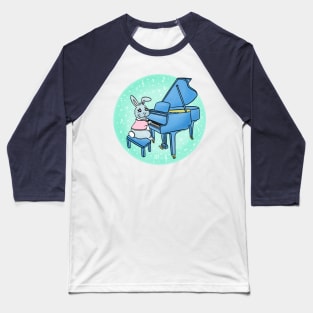 Bunny playing piano Baseball T-Shirt